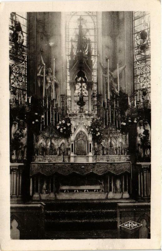 Carte postale ancienne Fleury-d'Aude Eglise Saint-Martin - Le Maitre-Autel à Fleury
