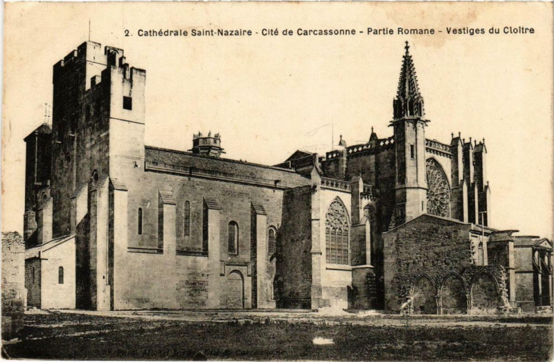 Carte postale ancienne Cite de Carcassonne Cathédrale Saint-Nazaire à Carcassonne