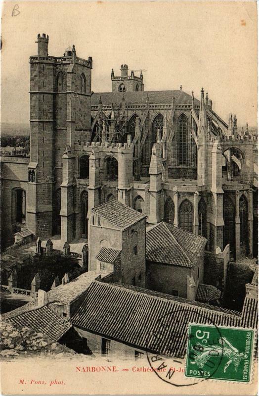 Carte postale ancienne Narbonne Cathédrale Saint-Just à Narbonne