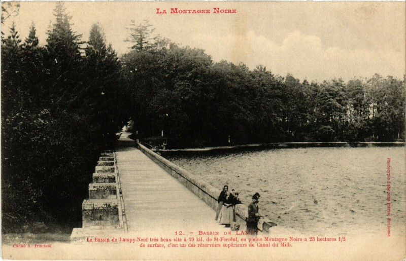 Carte postale ancienne Bassin de Lampy France