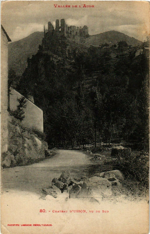 Carte postale ancienne Chateau d'Usson, vu du Sud France