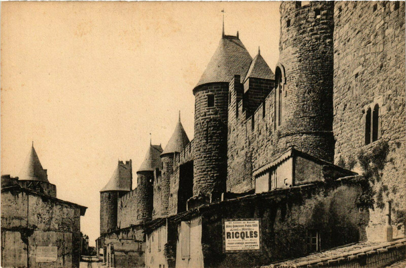 Carte postale ancienne Carcassonne Rue des Lices-Hautes France à Carcassonne
