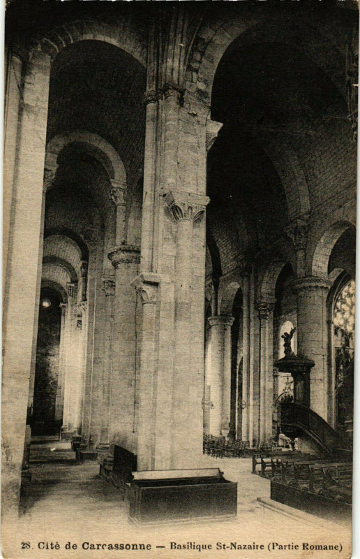 Carte postale ancienne Carcassonne Basilique St.Nazaire France à Carcassonne