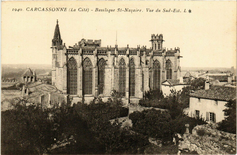 Carte postale ancienne Carcassonne Basilique St.Nazaire France à Carcassonne