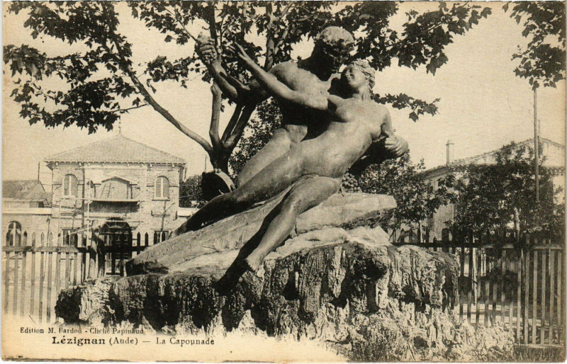 Carte postale ancienne Lézignan - La Capounade