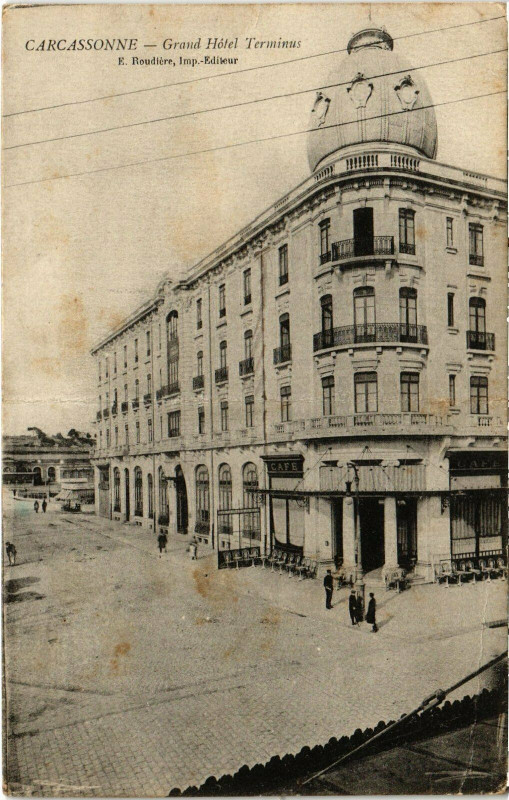Carte postale ancienne Carcassonne - Grand Hotel Terminus à Carcassonne
