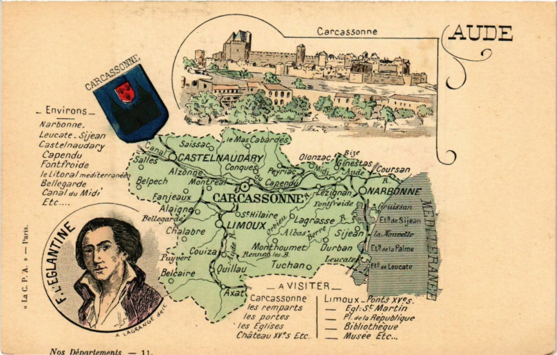 Carte postale ancienne Carcassonne - Aude à Carcassonne