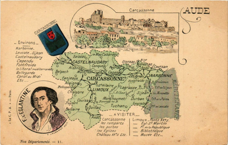 Carte postale ancienne Carcassonne - Aude à Carcassonne
