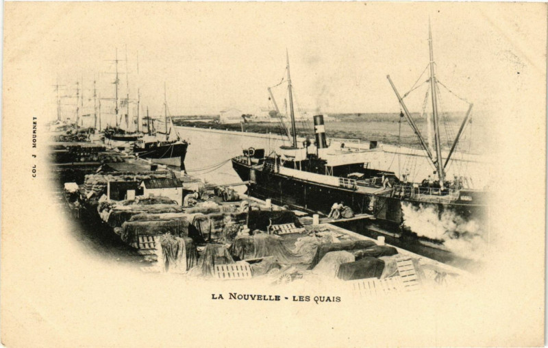 Carte postale ancienne La Nouvelle - Les Quais