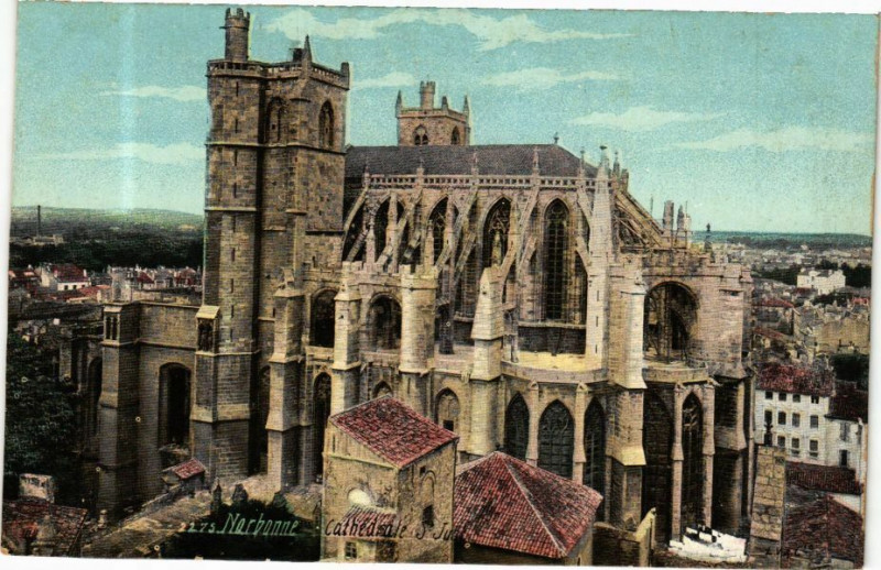 Carte postale ancienne Ed. Aqua 2275 Narbonne Cathedrale Saint-Juste à Narbonne