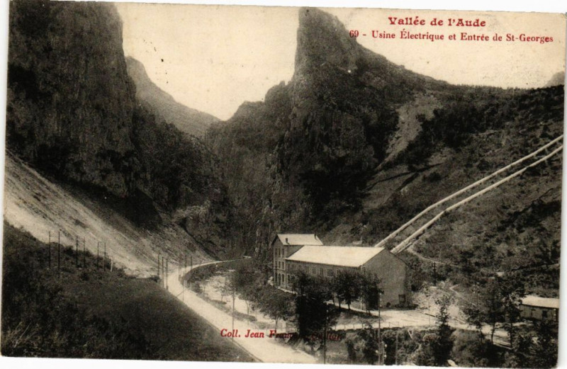 Carte postale ancienne Usine Electrique et Entrée de Saint-Georges