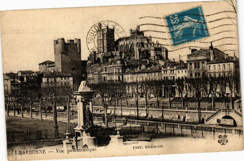 Carte postale ancienne Narbonne-Vue Panoramique à Narbonne