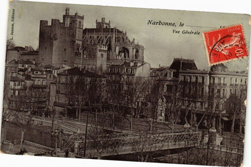 Carte postale ancienne Narbonne-Vue Générale à Narbonne