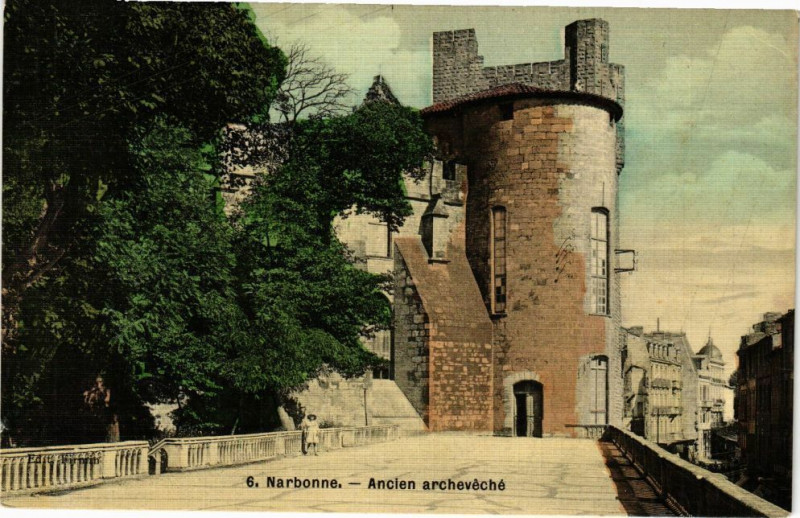 Carte postale ancienne Narbonne-Ancien archevéche à Narbonne