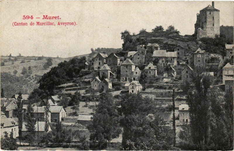 Carte postale ancienne Muret (Canton de Marcillac Aveyron)