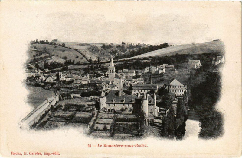 Carte postale ancienne Le Monastere-sous-Rodez