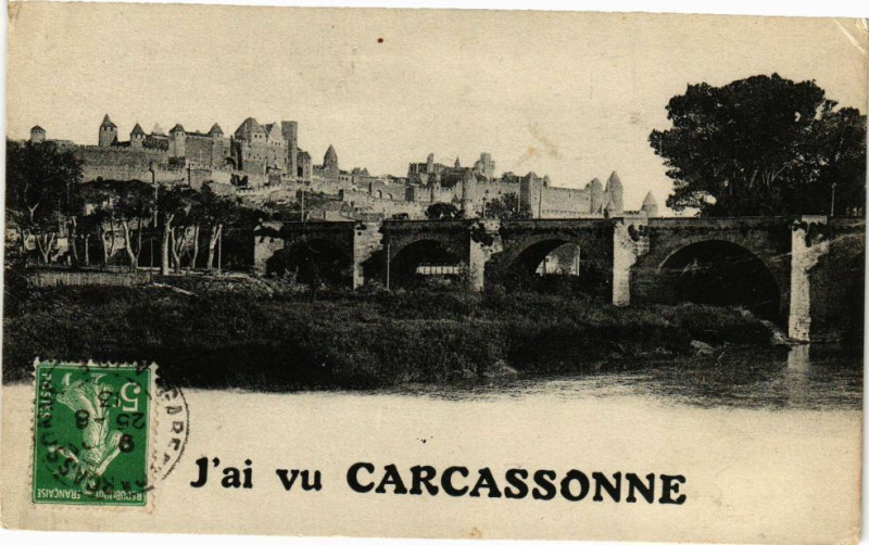 Carte postale ancienne J'ai vu Carcassonne à Carcassonne