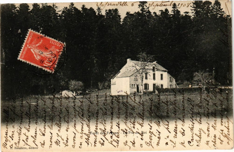 Carte postale ancienne Forét des Fanges-Le Pré du Roi