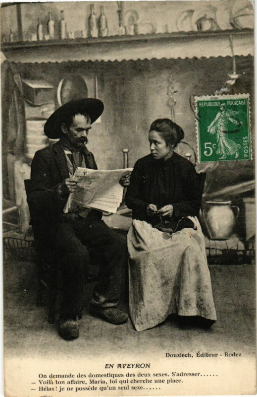 Carte postale ancienne En Aveyron