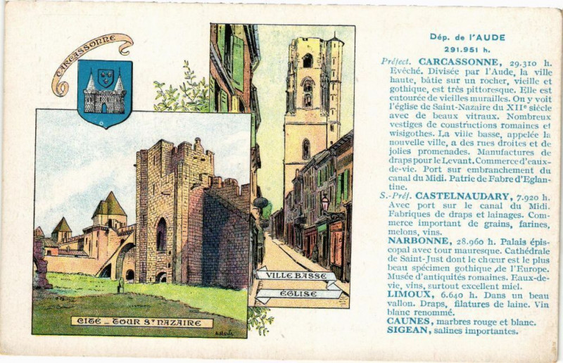 Carte postale ancienne Carcassonne à Carcassonne