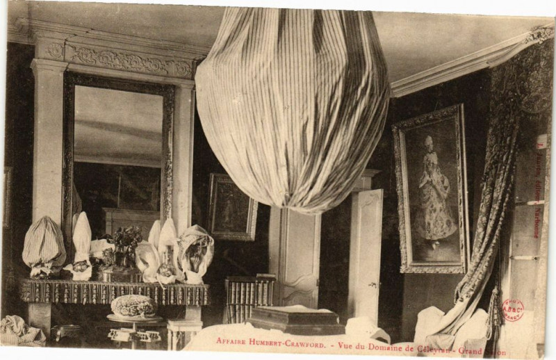 Carte postale ancienne Affaire Humbert-Crawford-Vue du Domaine de Céleyran-Grand Salon