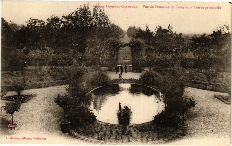 Carte postale ancienne Affaire Humbert-Crawford-Vue du Domaine de Céleyran-Entrée princip