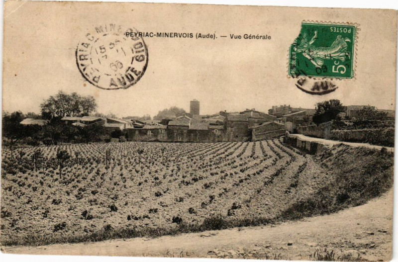 Carte postale ancienne Peyriac-Minervois-Vue Générale à Peyriac-Minervois