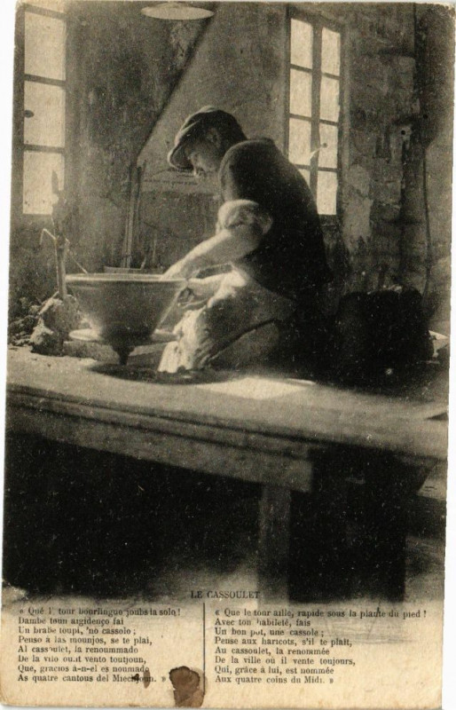 Carte postale ancienne Le Cassoulet