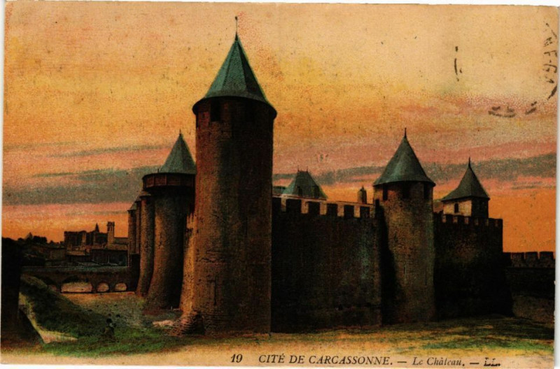 Carte postale ancienne Cité de Carcassonne-Le Chateau à Carcassonne
