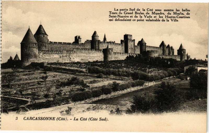 Carte postale ancienne Carcassonne-La Cité à Carcassonne