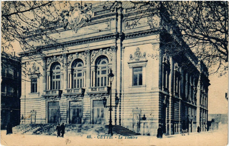 Carte postale ancienne Cette - Le Théátre