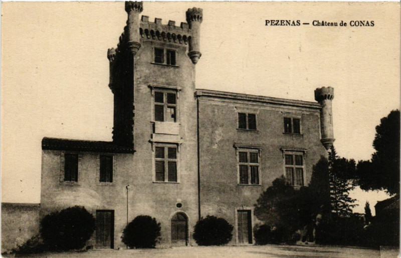 Carte postale ancienne Pézenas - Cháteau de Conas à Pézenas