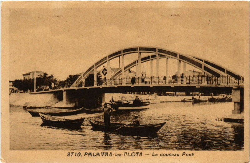 Carte postale ancienne Palavas-les-Flots - Le nouveau Pont à Palavas-les-Flots