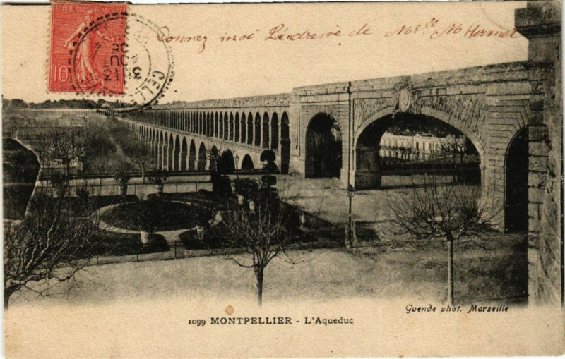 Carte postale ancienne Montpellier -L'Aqueduc à Montpellier