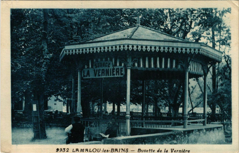 Carte postale ancienne Lamalou-les-Bains - Buvette de la Verniére à Lamalou-les-Bains