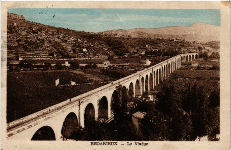 Carte postale ancienne Bédarieux - Le Viaduc à Bédarieux