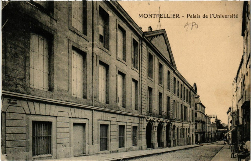 Carte postale ancienne Montpellier - Palais de l'Université à Montpellier