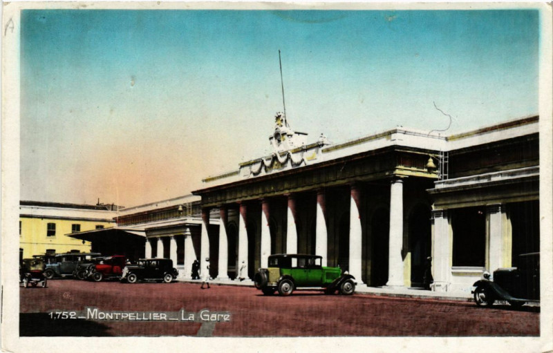 Carte postale ancienne Montpellier - La Gare à Montpellier