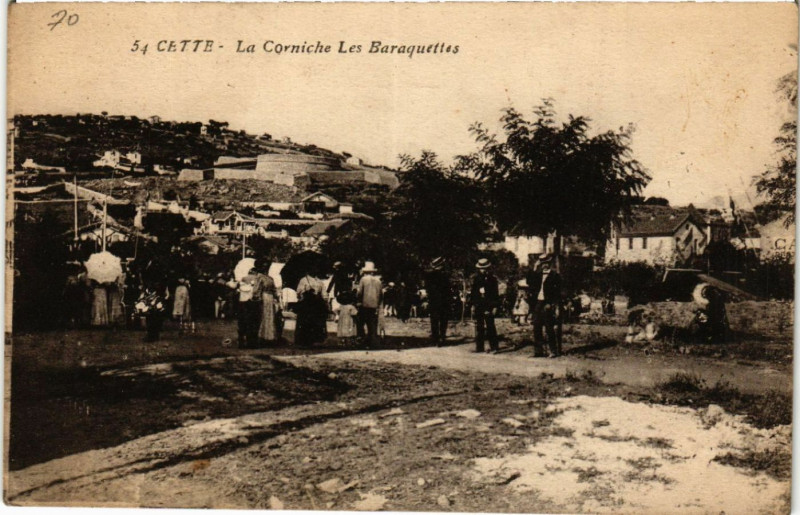 Carte postale ancienne Cette - La Corniche Les Baraquettes