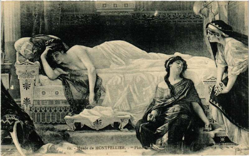 Carte postale ancienne Musée de Montpellier - Phédre à Montpellier