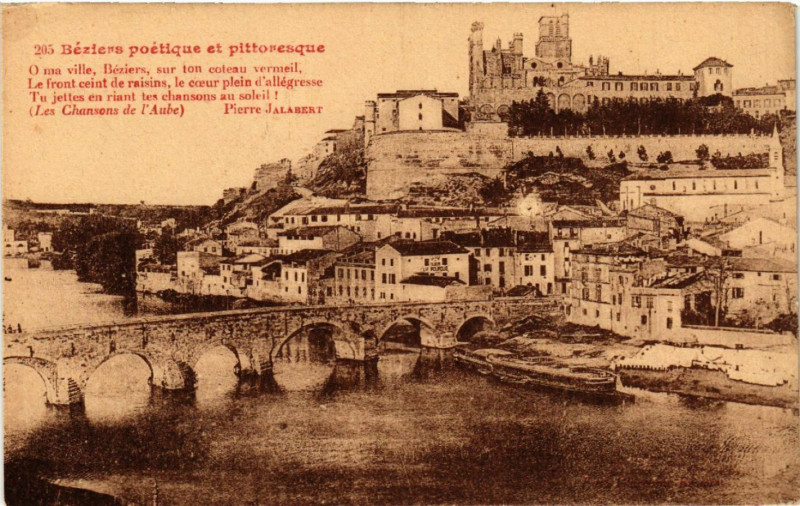 Carte postale ancienne Béziers poétique et pittoresque .... à Béziers