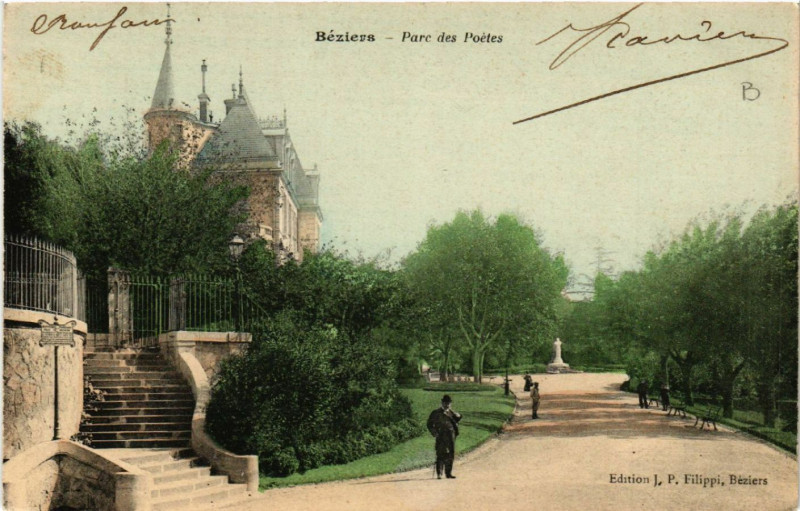 Carte postale ancienne Béziers - Parc des Postes à Béziers