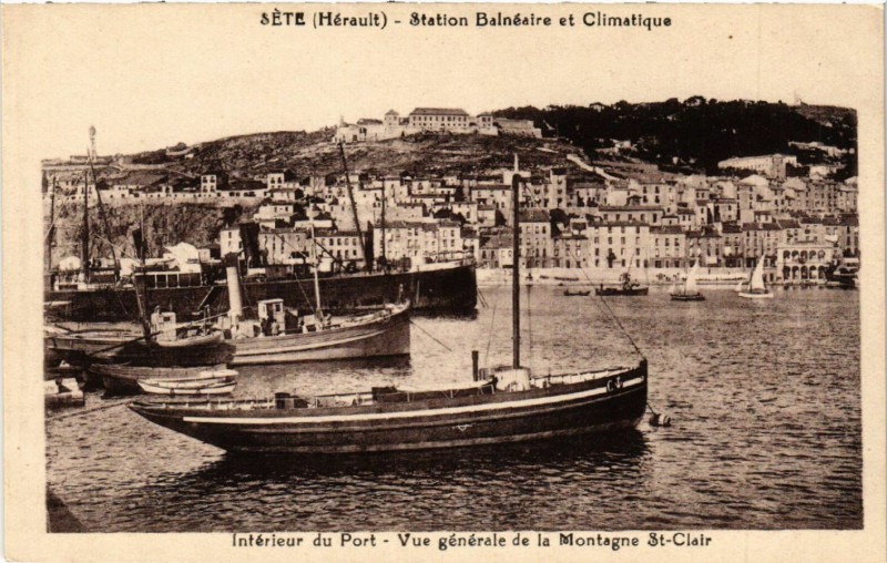 Carte postale ancienne Séte (Hérault) - Station Balnéaire et Climatique à Sète