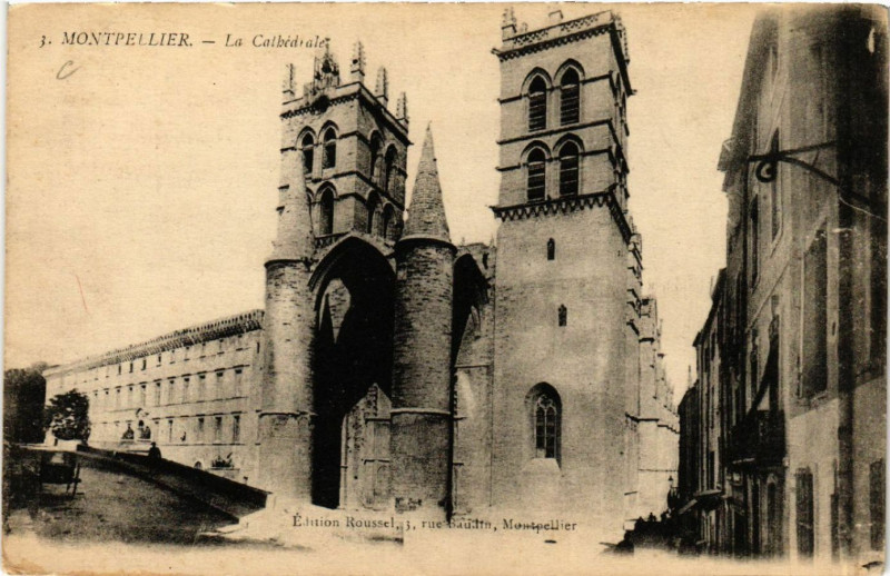 Carte postale ancienne Montpellier - La Cathédrale à Montpellier