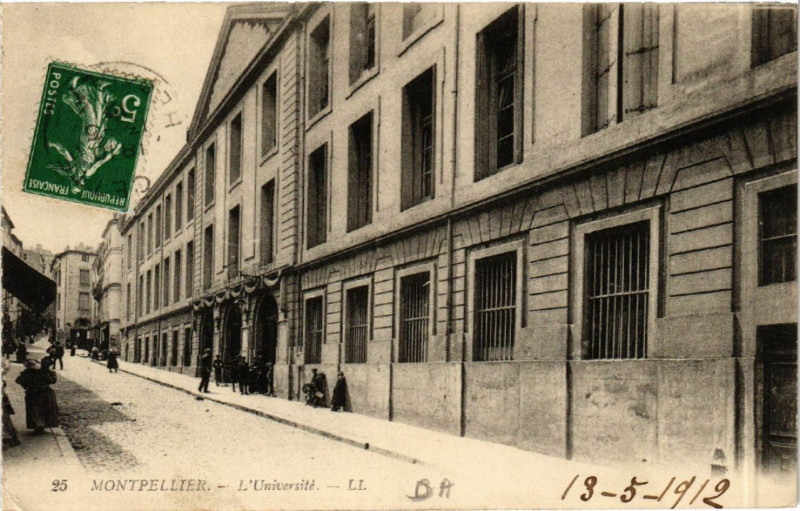 Carte postale ancienne Montpellier - L'Université à Montpellier