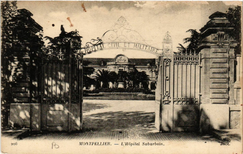 Carte postale ancienne Montpellier - L'Hopital Suburbain à Montpellier