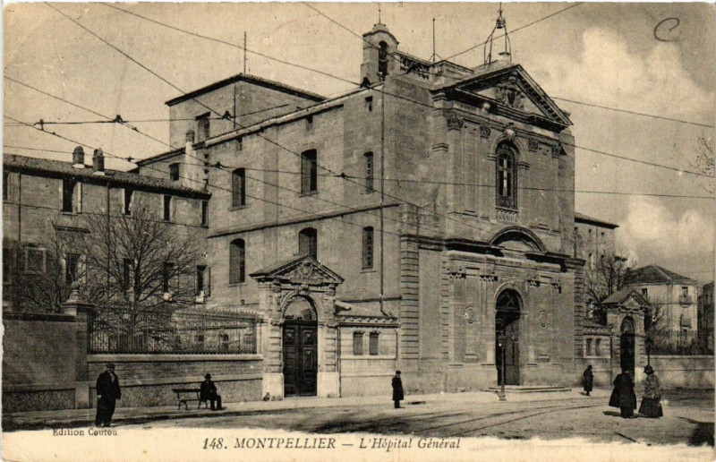 Carte postale ancienne Montpellier - L' Hopital Général à Montpellier
