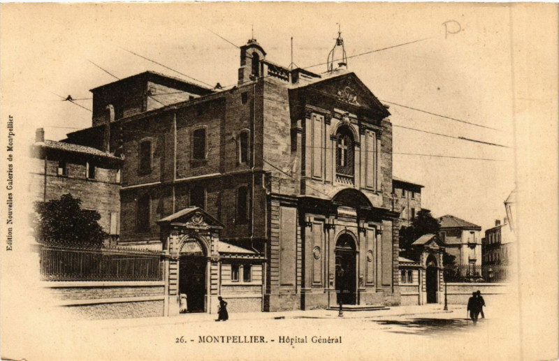 Carte postale ancienne Montpellier - Hopital Général à Montpellier