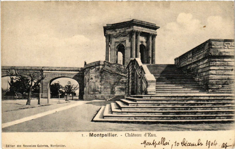 Carte postale ancienne Montpellier - Cháteau d'Eau à Montpellier