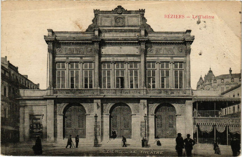 Carte postale ancienne Béziers - Le Théátre à Béziers